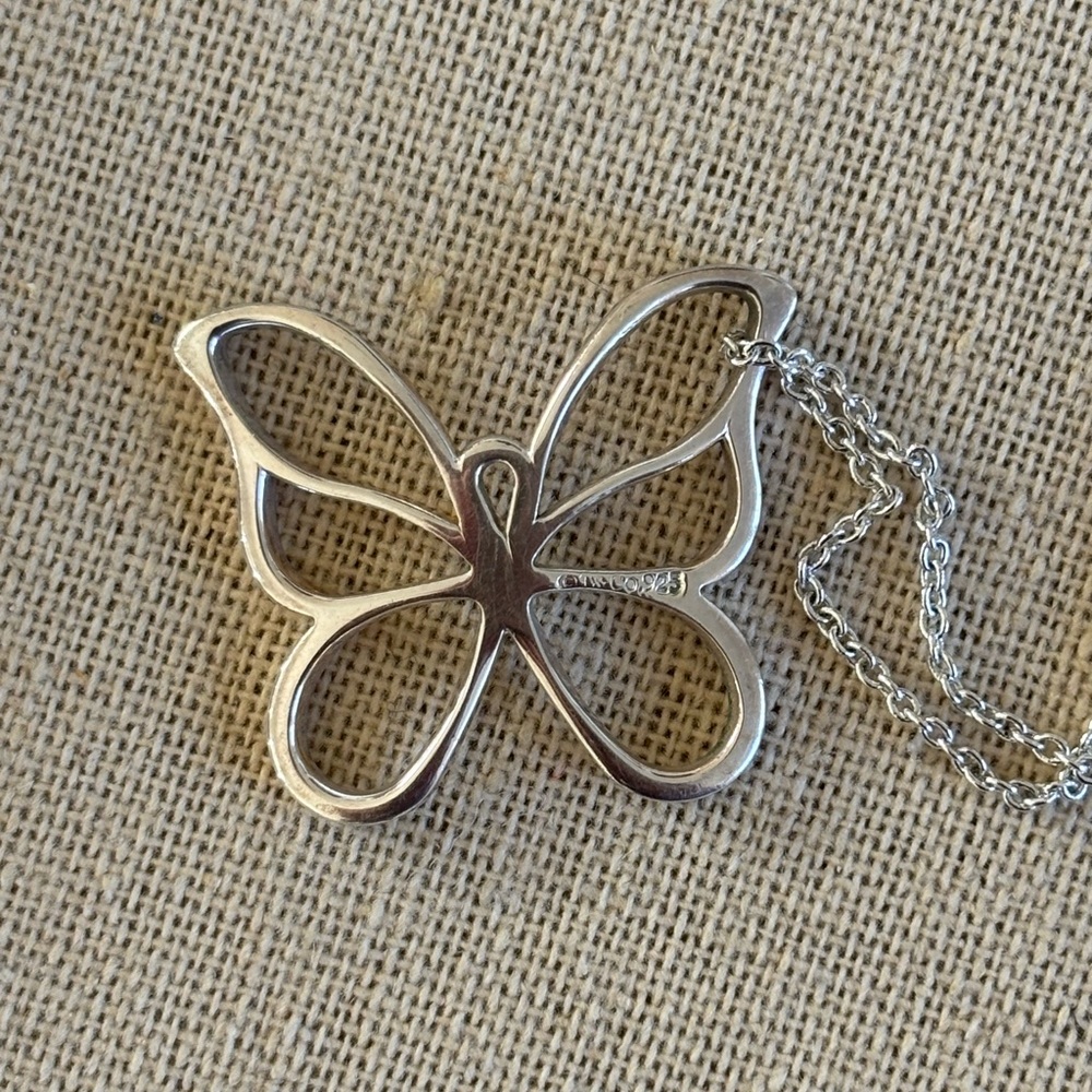 Tiffany & Co. Gold‎ and Silver Butterfly Necklace - Picture 7 of 10